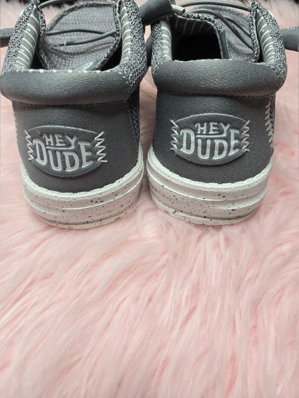 Hey Dude Men’s Gray Knit Slip-On Loafers